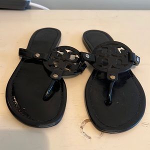 Black patent Tory Burch sandals